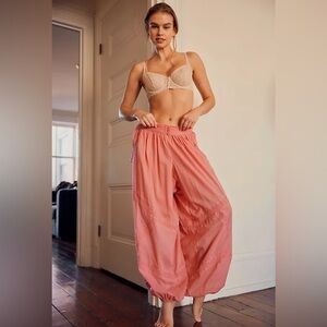New Pink Free People Intimately Table Talk Sleep Pants  Size XS-M